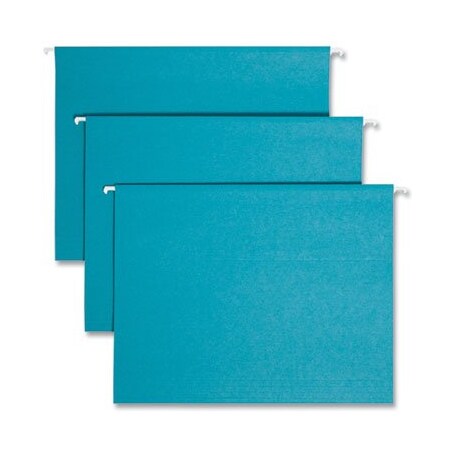 Smead Smead, COLORED HANGING FILE FOLDERS, LETTER SIZE, 1/5-CUT TAB, TEAL, 25PK 64074